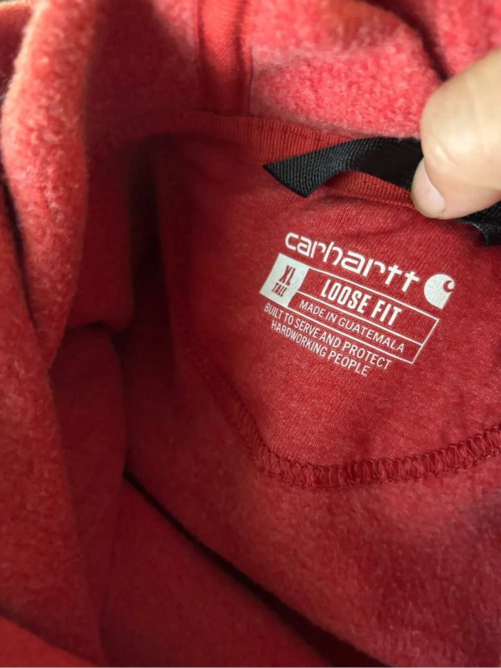 XL Tall Carhartt Red Pullover Hoodie